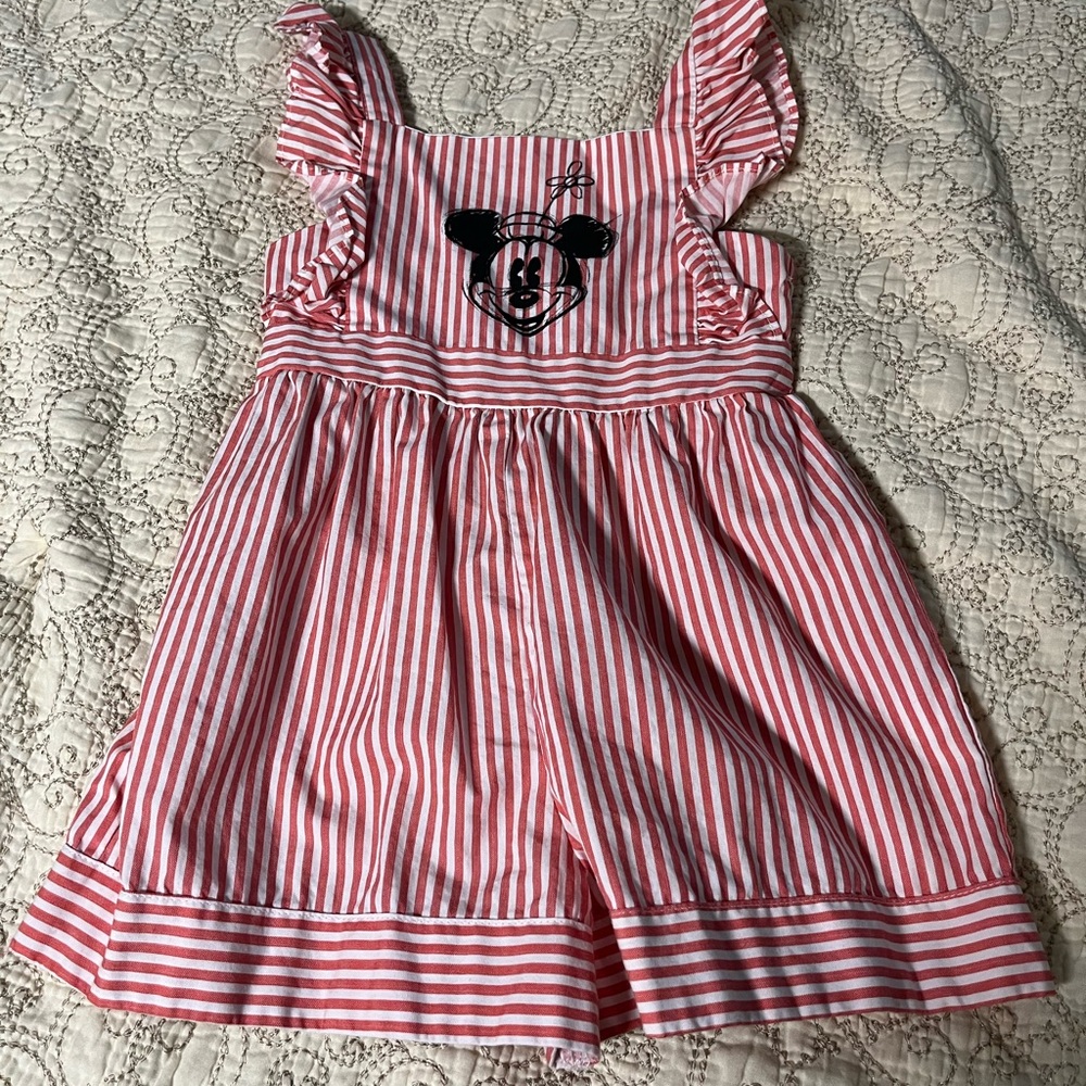 Pippa and Julie red and white stripe Disney Minnie Mouse romper